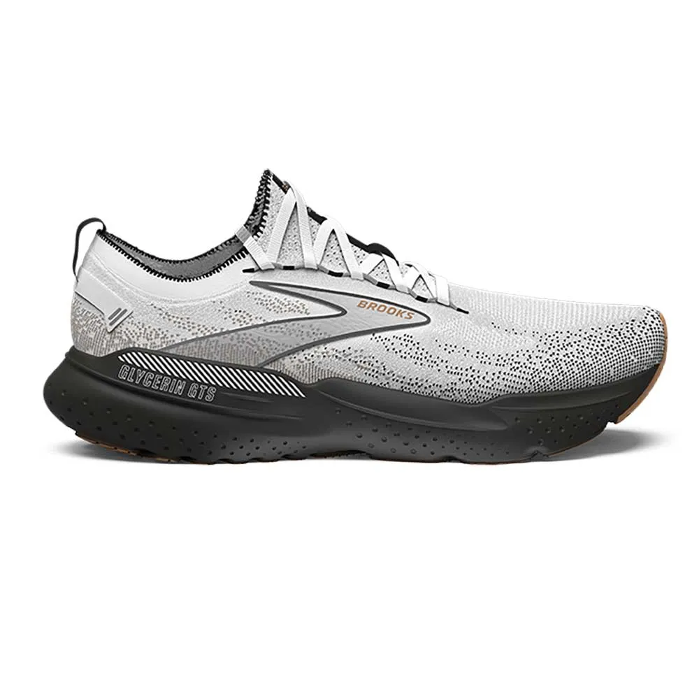 Men's Glycerin StealthFit GTS 21 Running Shoe - White/Grey/Black - Regular (D)