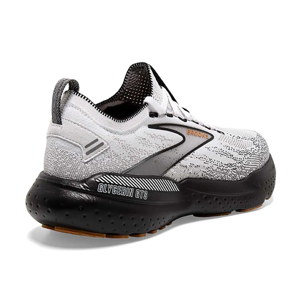 Men's Glycerin StealthFit GTS 21 Running Shoe - White/Grey/Black - Regular (D)